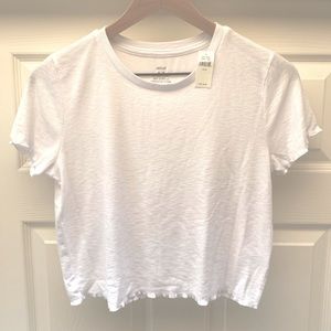 Aerie cropped t-shirt women’s medium 90s style scalloped hemline soft stretchy